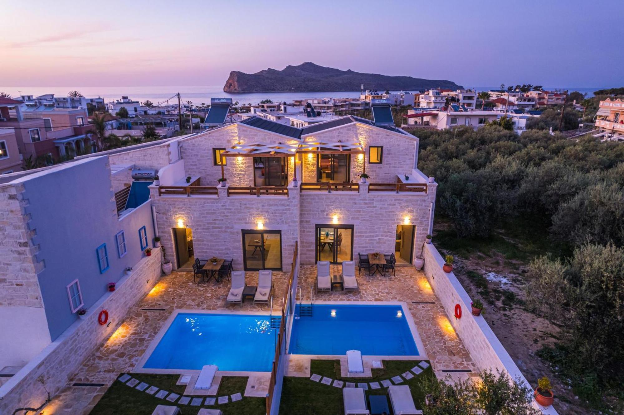 Sun Flower Villas With Sea View Agia Marina Eksteriør billede