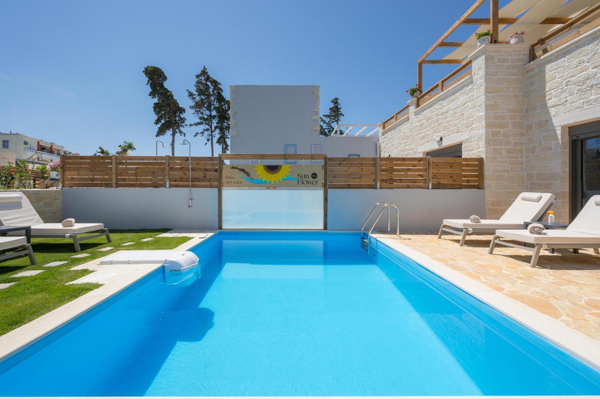 Sun Flower Villas With Sea View Agia Marina Eksteriør billede
