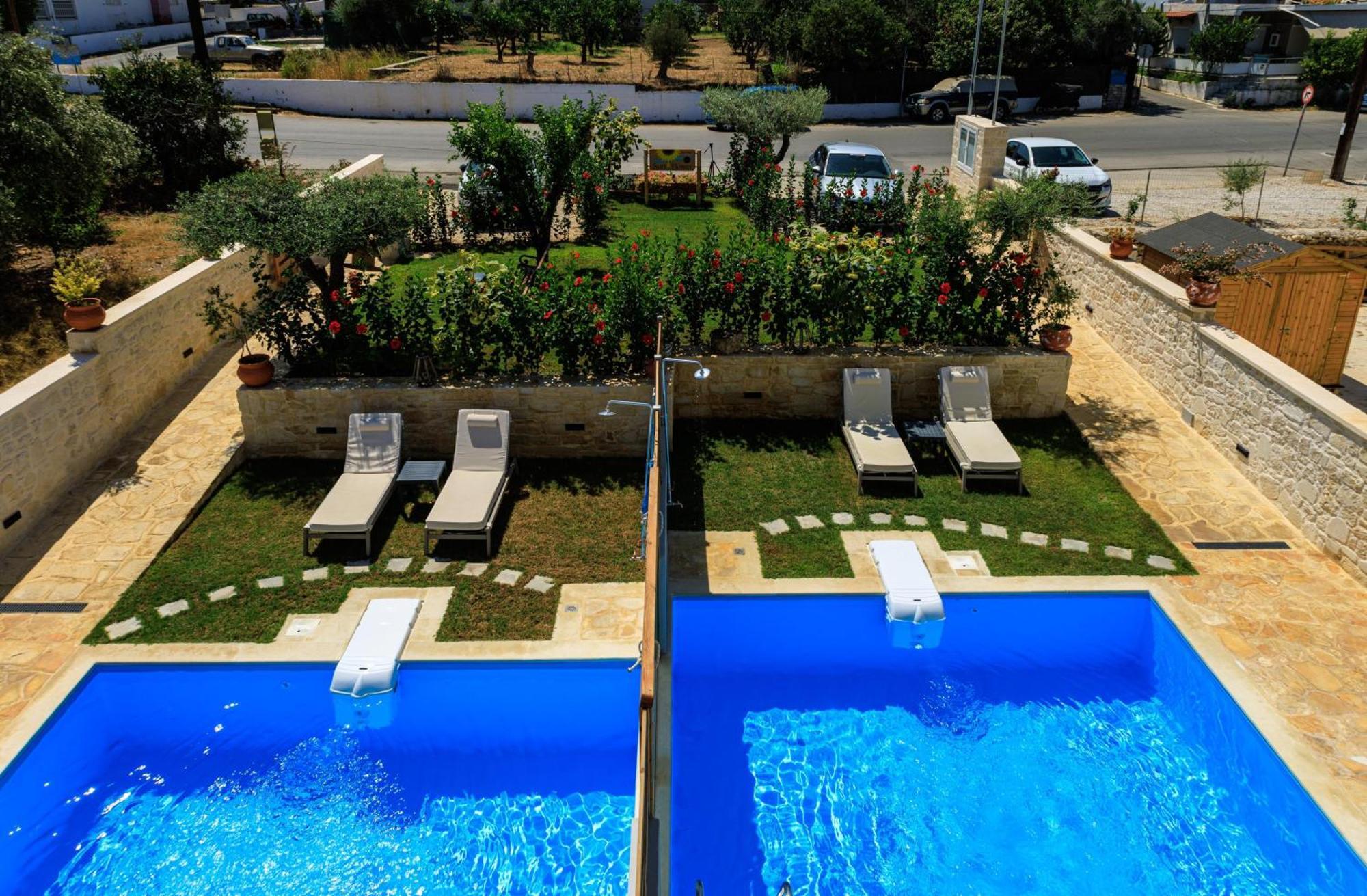 Sun Flower Villas With Sea View Agia Marina Eksteriør billede